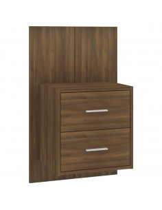 Comodino a Muro Rovere Marrone 2