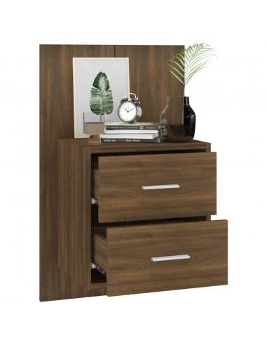 Comodino a Muro Rovere Marrone