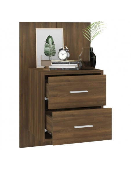 Comodino a Muro Rovere Marrone