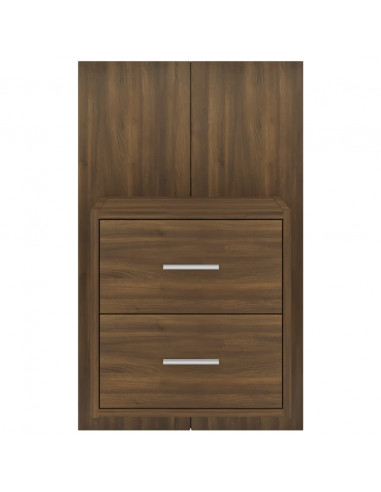 Comodino a Muro Rovere Marrone