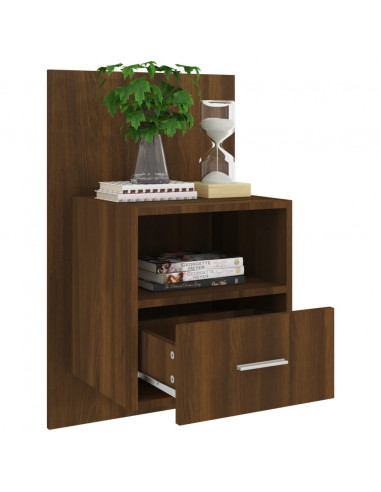 Comodino a Muro Rovere Marrone