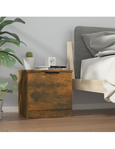 Comodini 2pz Rovere Fumo 40x39x40 cm