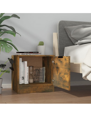 Comodini 2pz Rovere Fumo 40x39x40 cm