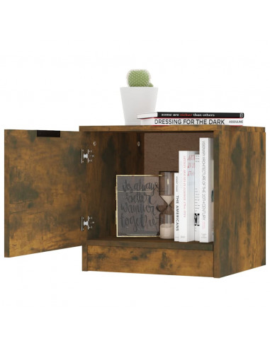 Comodini 2pz Rovere Fumo 40x39x40 cm