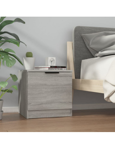 Comodino 2 pz Grigio Sonoma 40x39x40 cm