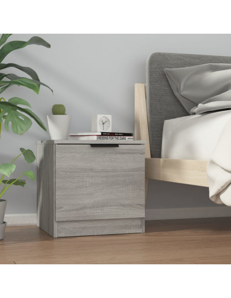Comodino 2 pz Grigio Sonoma 40x39x40 cm