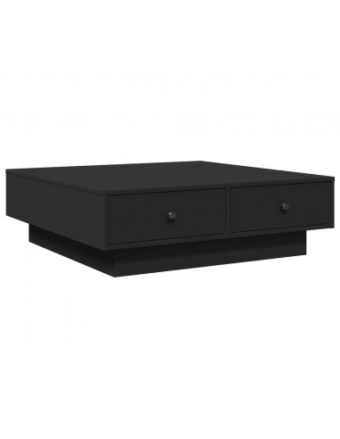 Tavolino da Salotto Nero 90x90x28 cm in Truciolato