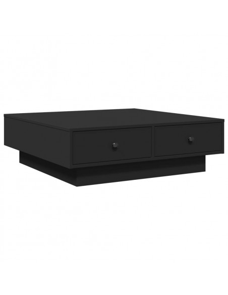 Tavolino da Salotto Nero 90x90x28 cm in Truciolato