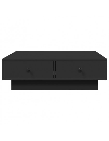 Tavolino da Salotto Nero 90x90x28 cm in Truciolato