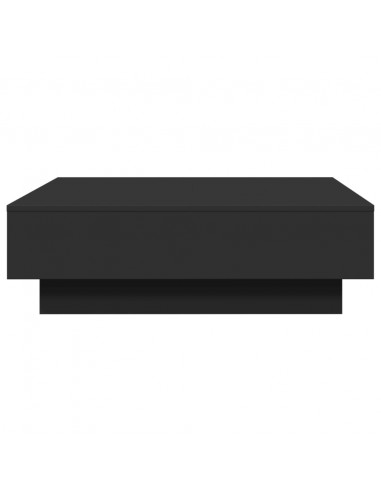 Tavolino da Salotto Nero 90x90x28 cm in Truciolato