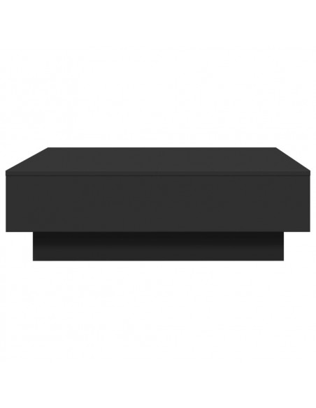 Tavolino da Salotto Nero 90x90x28 cm in Truciolato