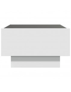 Tavolino Salotto con LED Bianco 50x50x30 cm Legno Multistrato 2
