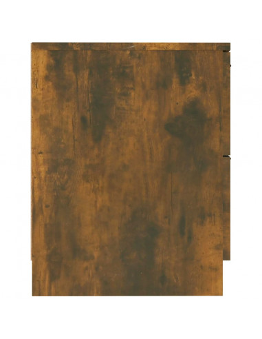 Comodini 2 pz Rovere Fumo in Legno Multistrato