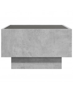 Tavolino Salotto con LED Grigio Cemento 50x50x30 cm Multistrato 2
