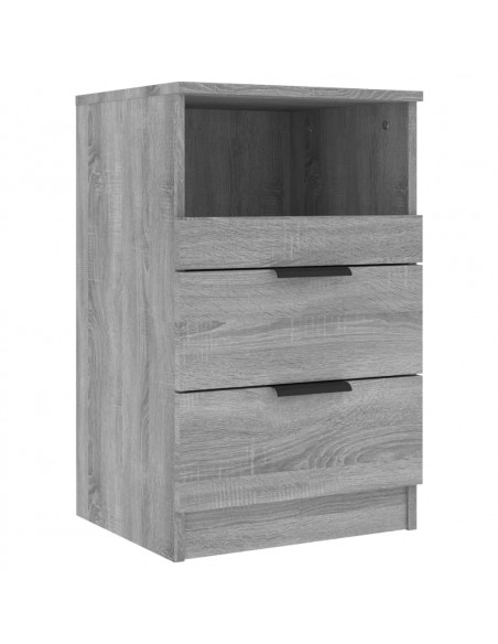 Comodino Grigio Sonoma in Legno Multistrato