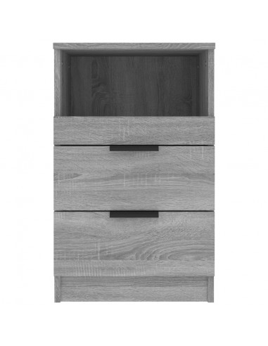 Comodino Grigio Sonoma in Legno Multistrato