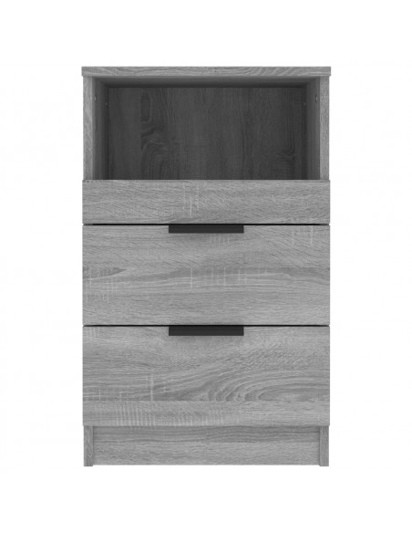 Comodino Grigio Sonoma in Legno Multistrato