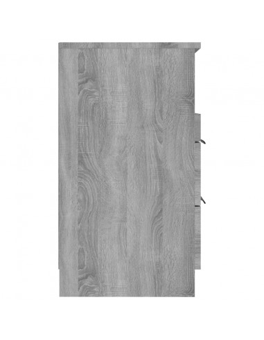 Comodino Grigio Sonoma in Legno Multistrato