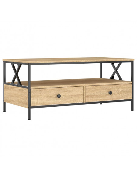 Tavolino da Salotto Rovere Sonoma 100x51x45cm Legno Multistrato
