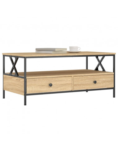 Tavolino da Salotto Rovere Sonoma 100x51x45cm Legno Multistrato