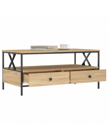 Tavolino da Salotto Rovere Sonoma 100x51x45cm Legno Multistrato