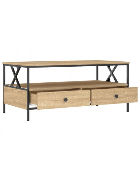 Tavolino da Salotto Rovere Sonoma 100x51x45cm Legno Multistrato