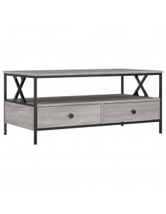 Tavolino da Salotto Grigio Sonoma 100x51x45cm Legno Multistrato 2