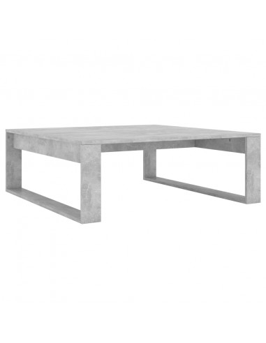 Tavolino da Salotto Grigio Cemento 100x100x35 cm Truciolato