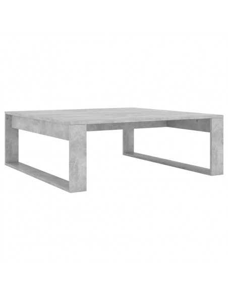 Tavolino da Salotto Grigio Cemento 100x100x35 cm Truciolato