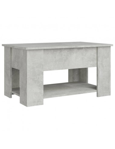 Tavolino da Salotto Grigio Cemento 79x49x41cm Legno Multistrato