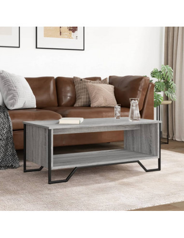 Tavolino da Salotto Grigio Sonoma 100x51x40cm Legno Multistrato