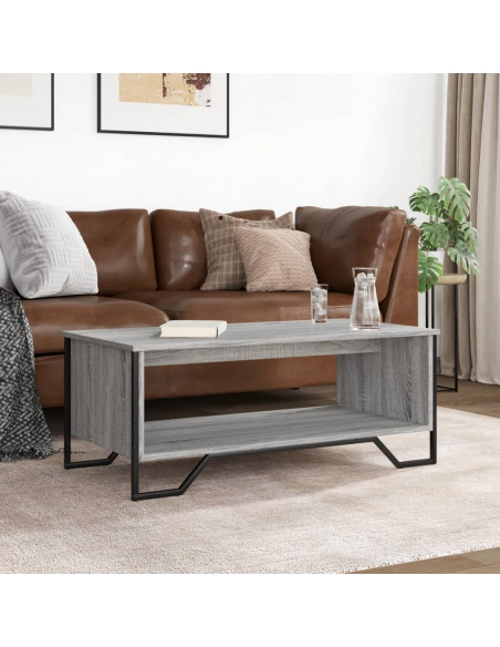 Tavolino da Salotto Grigio Sonoma 100x51x40cm Legno Multistrato