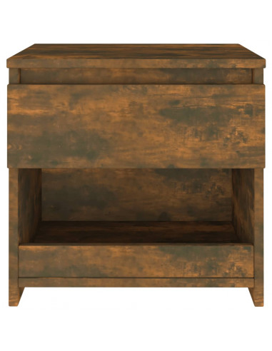 Comodino Rovere Fumo 40x30x39 cm Legno Ingegnerizzato