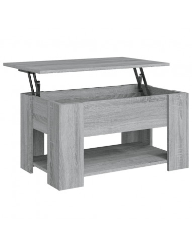 Tavolino da Salotto Grigio Sonoma 79x49x41 cm Legno Multistrato
