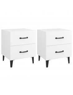 Comodini 2 pz Bianchi 40x35x47,5 cm 2