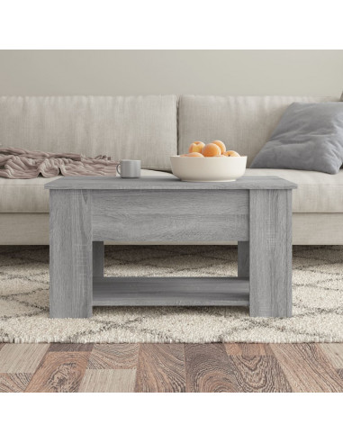 Tavolino da Salotto Grigio Sonoma 79x49x41 cm Legno Multistrato