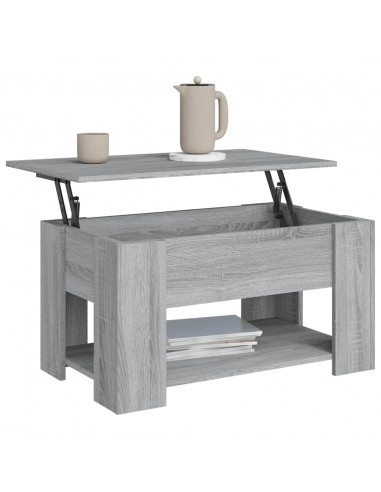 Tavolino da Salotto Grigio Sonoma 79x49x41 cm Legno Multistrato