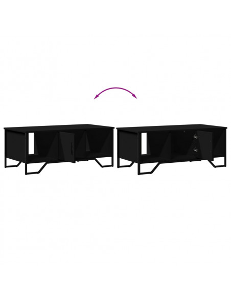 Tavolino da Salotto Nero 100x51x40 cm in Legno Multistrato
