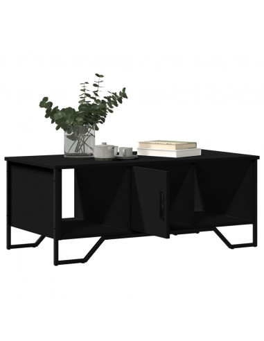 Tavolino da Salotto Nero 100x51x40 cm in Legno Multistrato