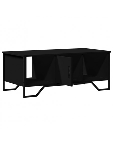 Tavolino da Salotto Nero 100x51x40 cm in Legno Multistrato