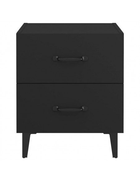 Comodini 2 pz Neri 40x35x47,5 cm