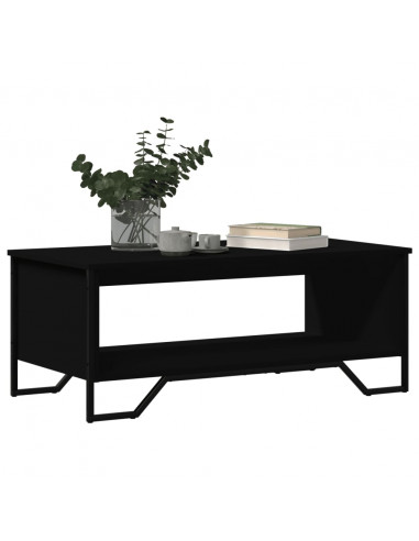 Tavolino da Salotto Nero 100x51x40 cm in Legno Multistrato