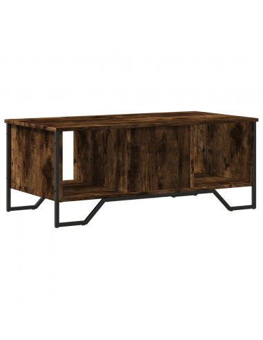 Tavolino da Salotto Rovere Fumo 100x51x40 cm Legno Multistrato