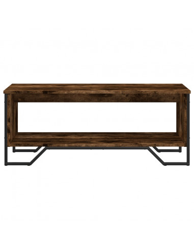 Tavolino da Salotto Rovere Fumo 100x51x40 cm Legno Multistrato