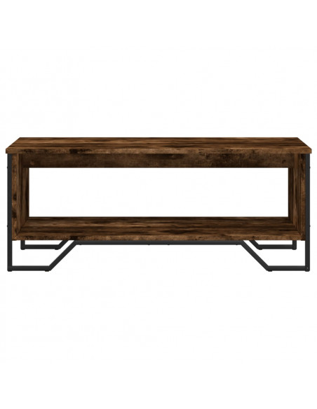 Tavolino da Salotto Rovere Fumo 100x51x40 cm Legno Multistrato