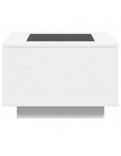 Tavolino Salotto con LED Bianco 60x60x40 cm Legno Multistrato 2