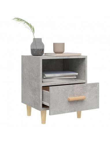 Comodini 2 pz Grigio Cemento 40x35x47 cm