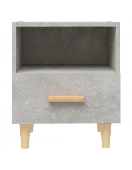 Comodini 2 pz Grigio Cemento 40x35x47 cm