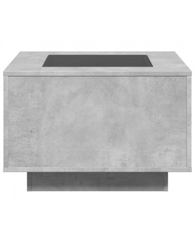 Tavolino Salotto con LED Grigio Cemento 60x60x40 cm Multistrato