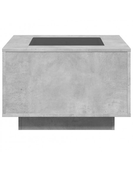 Tavolino Salotto con LED Grigio Cemento 60x60x40 cm Multistrato